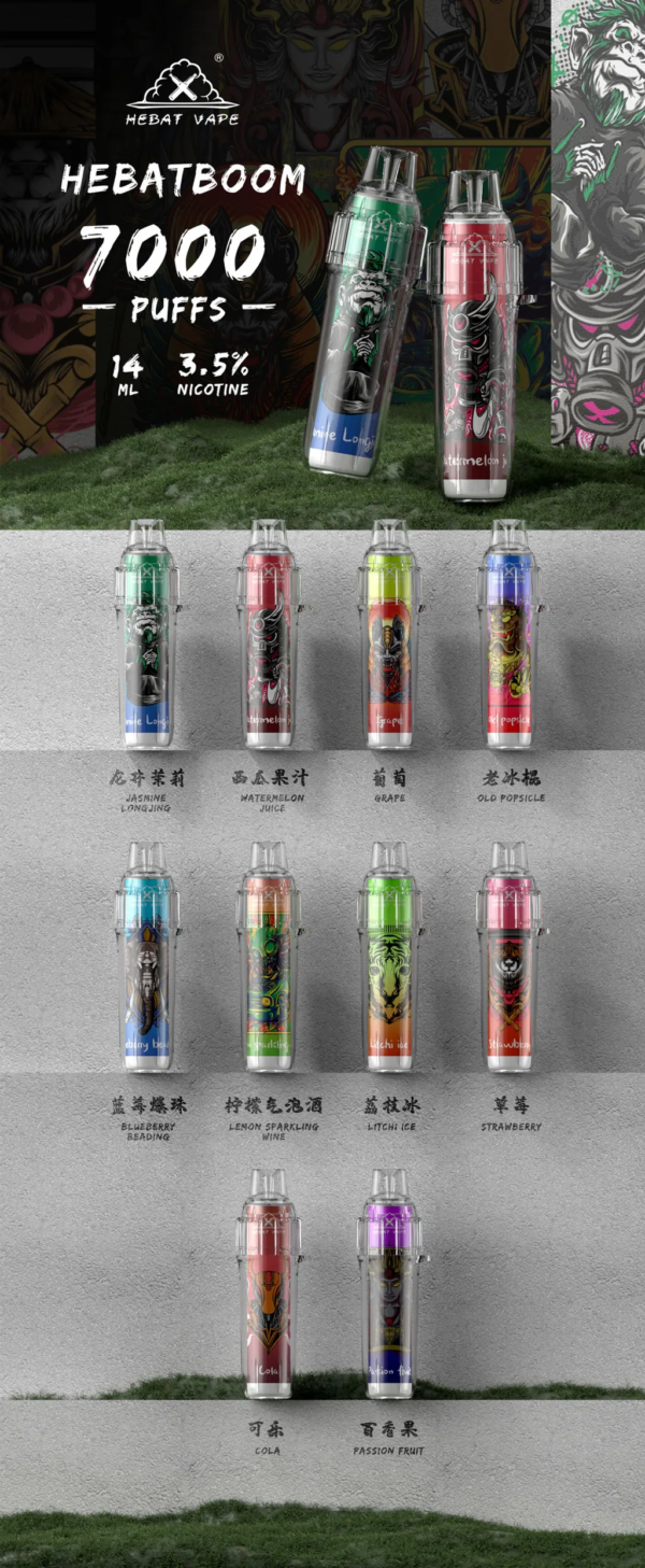 HEBAT喜貝五代拋棄式04 HEBAT五代拋棄式❤️7000口可充電🔋❤️喜貝神舟喜貝BOOM上市